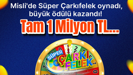 Mislide Süper Çarkıfelek oynadı, büyük ödülü kazandı Tam 1 milyon TL…