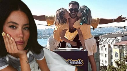 Eski eşler kızları için bir arada... İkizler okullu oldu