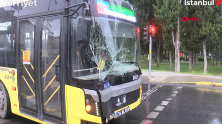 Küçükçekmecede İETT otobüsü kazası