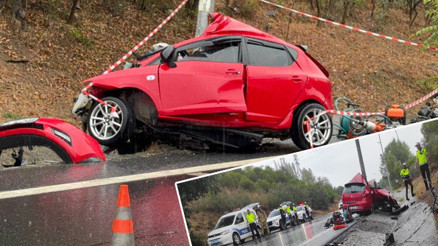 Eyüpsultanda korkunç kaza Direksiyon hakimiyetini kaybeden sürücü feci şekilde can verdi