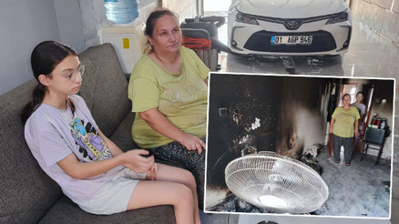 Evi yanan anne-kız oto yıkamacıda yaşamaya başladı