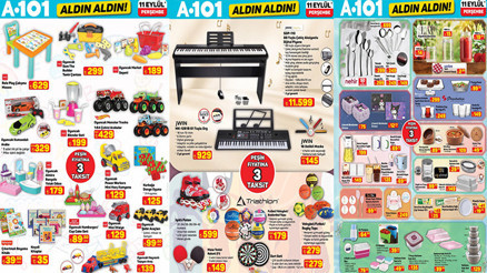 BUGÜN RAFLARDA A101 İNDİRİMLİ AKTÜEL ÜRÜNLER 11 EYLÜL KATALOĞU || A101 Aldın Aldın broşürü bu hafta neler sunuyor A101 afişi ile mikrodalga fırın, dart seti, kurbağa denge oyunu, dijital piyano satışta BUGÜN RAFLARDA A101 İNDİRİMLİ AKTÜEL ÜRÜNLER 11 EYLÜL KATALOĞU || A101 Aldın Aldın broşürü bu hafta neler sunuyor A101 afişi ile mikrodalga fırın, dart seti, kurbağa denge oyunu, dijital piyano satışta