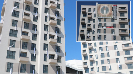 İnşa ettikleri binalara astılar 78 çarşafla Kartalkaya acısı