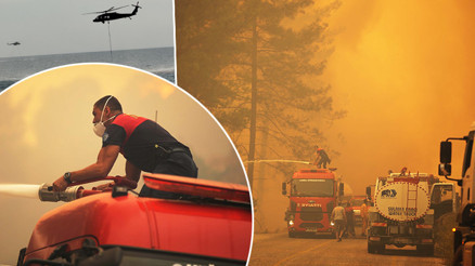 Antalya, Aydın ve Muğlada alevlerle mücadele Antalya, Aydın ve Muğlada alevlerle mücadele