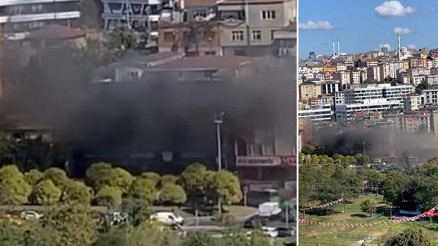 Kağıthanede iş yerinde yangın paniği