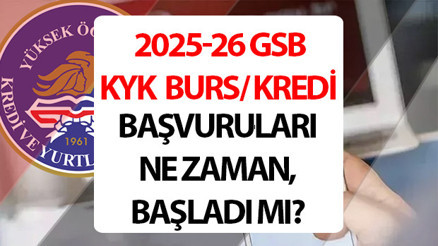 KYK KREDİ VE BURS BAŞVURU 2025-2026 TARİHLERİ GSB DUYURULARI SON DURUM || Öğrenim kredisi ve burs başvurusu tarih detayı GSB KYK burs başvuruları ne zaman 2025 başlıyor, kredi ve burs ücreti ne kadar Kredi ve Yurtlar Genel Müdürlüğü (KYK) burs başvurusu ekranı e-Devlet