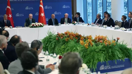 Cumhurbaşkanı Erdoğan, ABDli düşünce kuruluşu temsilcileriyle bir araya geldi