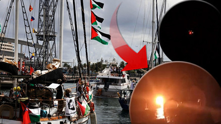 Küresel Sumud Filosuna ses bombalarıyla taciz ve saldırı Tanımlanamayan kimyasallar gemilerimize atıldı