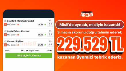 Premier Lig’in Skorlarını Bildi 229.529,56 TL kazandı Premier Lig’in Skorlarını Bildi 229.529,56 TL kazandı