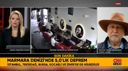 Prof. Dr. Üşümezsoydan Marmara Denizindeki 5 büyüklüğündeki depreme ilişkin ilk değerlendirme