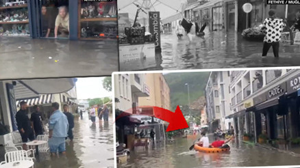Son dakika... Meteorolojiden çok kuvvetli yağış uyarısı | Turuncu ve sarı kodlu alarm Muğlada cadde ve sokaklar göle döndü