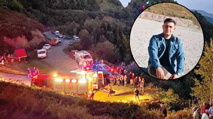 Polis ot biçerken uçurumdan düştü