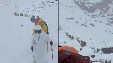 Bin dağcı Everestte mahsur kaldı: Kurtarma çalışmaları sürüyor