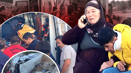 Mersin’de feci kaza Tarım işçilerini taşıyan minibüs şarampole devrildi: 4 can kaybı, 14 yaralı