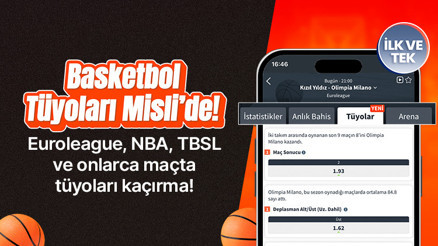 Basketbol bahislerinde yeni rehber Basketbol Tüyolar ilk kez ve sadece Misli’de…