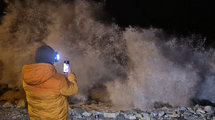 Bartın Amasrada dalgaların boyu 8 metreyi aştı