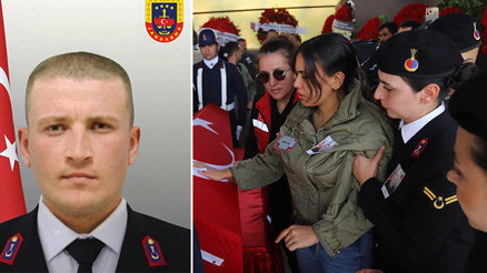 Trafik kazasında şehit olan jandarma astsubay Hakkı Eryılmaz, memleketi Manisada toprağa verildi