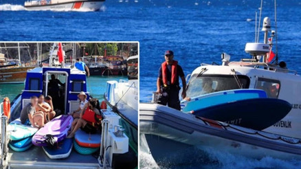 19 genç rüzgarla 2 mil açığa sürüklendi: Birbirlerine tutunarak kurtulmayı beklediler