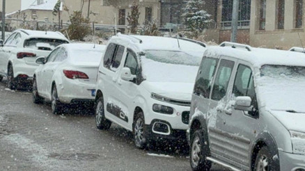 Sarıkamışa mevsimin ilk karı yağdı