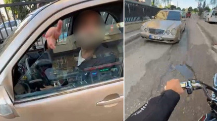 Aracıyla ters yönden girdi Sözleri pes dedirtti: Canından olma bekle