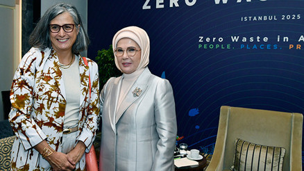 Emine Erdoğan, BM Habitat İcra Direktörü Rossbach ile görüştü