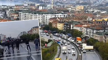 D-100 Karayolunda TIR devrildi Yol trafiğe kapatıldı