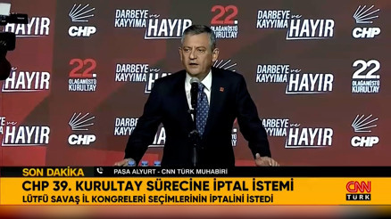 CHP 39. kurultay sürecine iptal istemi