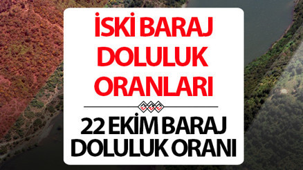 İSKİ İSTANBUL BARAJ DOLULUK ORANLARI 22 EKİM | İSKİ Baraj doluluk oranı yüzdesi kaç oldu