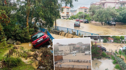 Beş kenti sağanak vurdu: Yağmur suları sele dönüştü | İzmirde sel sularına kapılan bir kişi kayboldu