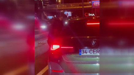 Bakırköy’de bir maganda trafikte tartıştığı kadın sürücüyü darp etti
