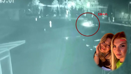 2 kız kardeşin ölümüne neden olan kaza kamerada