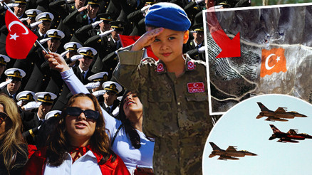 Cumhuriyet Bayramı coşkuyla kutlanıyor Türk bayrağı uzaydan görüntülendi: Şehit ailesini duygulandıran sürpriz