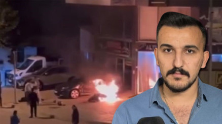 Motosiklet sürücüsünü alevler içinden böyle kurtardı: Kahramanlık değil, insanlık görevi