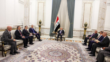 Dışişleri Bakanı Hakan Fidan, Irak Cumhurbaşkanı Reşid tarafından kabul edildi