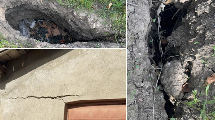 Ispartada tedirgin eden görüntü Bahçede obruklar oluştu, evde çatlaklar meydana geldi Ispartada tedirgin eden görüntü Bahçede obruklar oluştu, evde çatlaklar meydana geldi