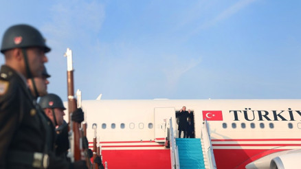 Cumhurbaşkanı Erdoğan Azerbaycanın başkenti Baküye gitti