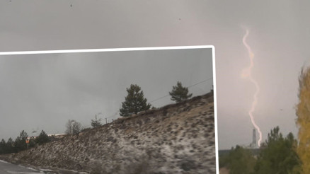 Aniden başladı Ceviz büyüklüğünde dolu yağdı