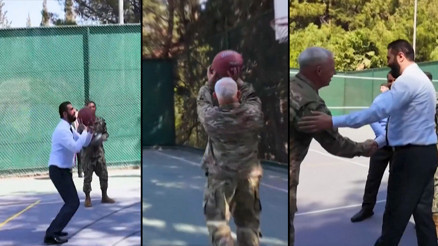 Suriye Cumhurbaşkanı Ahmed Şara, ABD’li komutanlarla basketbol oynadı