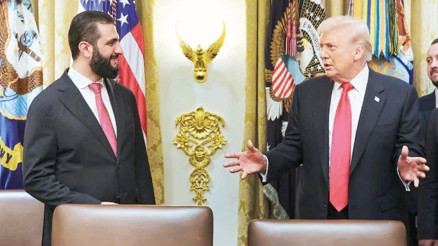 Suriye Devlet Başkanı eş-Şara, ABD Başkanı Trump ile bir araya geldi