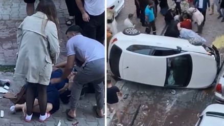 İstanbulda aracın freni tutmadı, ortalık savaş alanına döndü İstanbulda aracın freni tutmadı, ortalık savaş alanına döndü