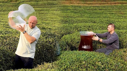 Uçağa atlayıp Rizeye gittiler çekim yaptılar: Bu bardağı görenler yapay zeka sanıyor 60 litre su alıyor