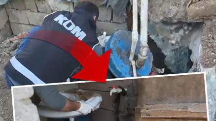Lavabo musluğu ile dev vurgun Yerin altındaki düzenek ortaya çıkarıldı