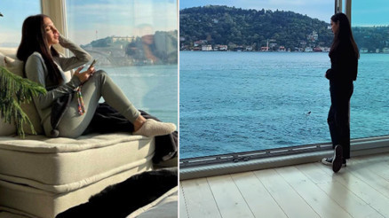 Ünlü şarkıcı burada temizlik de yaptı sefa da sürdü... Boğaz manzaralı evimden hatıralar