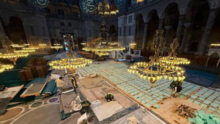 Alınan tedbirler fotoğraflarla anlatıldı | Ayasofyaya kamyon girdirildi tartışmalarıyla ilgili yetkililerden açıklama