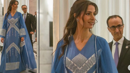 Futbol kulübünün kuruluş yıl dönümüne kaftanla gitti.. Gizli hamilelik ilanı