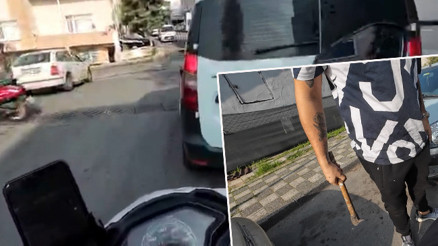 Trafikte tartışma kavgaya dönüştü Aracından inerek keserle saldırdı: Kafanı gözünü kıracağım