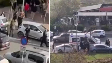 Büyükçemecede adliye önünde üvey annesinin kardeşini bıçakladı