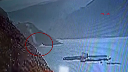 Vanda baraj gölüne uçan otomobilin güvenlik kamerası ortaya çıktı