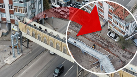 Mahkeme karar vermişti: Evin içini gösteren üst geçit 1 metre uzağa taşındı