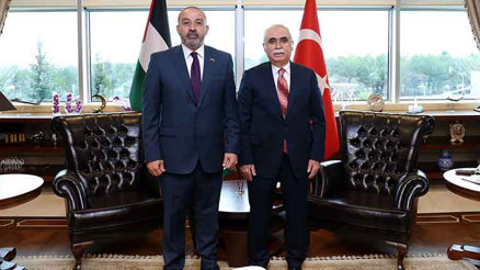 AYM Başkanı Özkaya, Filistin Devleti Başsavcısı Al-Khatibi kabul etti